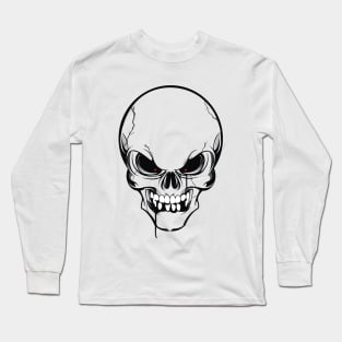 skull , dead , death , bones , skeleton , engraving , woodcut ,macabre , floral , graveyard,horror , linocut ,  skulls Long Sleeve T-Shirt